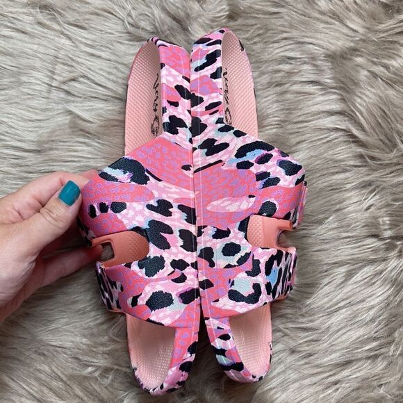Sinful Summer Boutique Holly Slide Sandal Pink Leopard Print - Picture 4 of 9